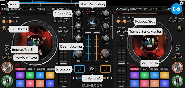 DJ Mix Studio - DJ Music Mixer Screenshot
