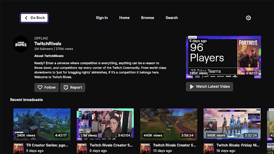 Twitch: Live Game Streaming Screenshot