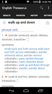English Thesaurus Screenshot
