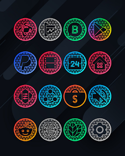 Pixel Net - Neon Icon Pack Screenshot