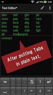 Tab keyboard Screenshot