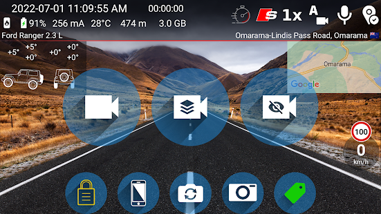 DashCam Travel — Autokamera Screenshot