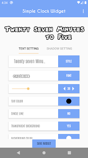 Simple Clock Widget - Word Clo Screenshot
