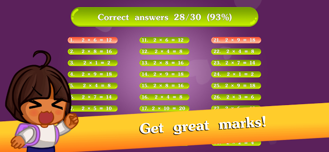 Matematické hry pre deti - Násobilka (PRO) Screenshot