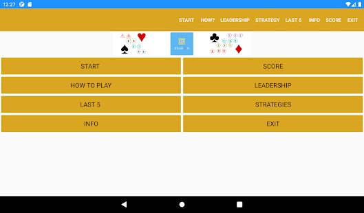 Brain Card Game - Xbar10n Screenshot