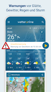 WetterOnline mit RegenRadar Screenshot