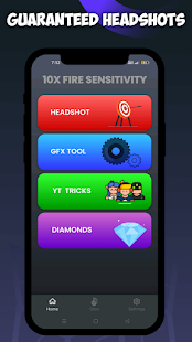 10X Fire GFX Sensitivity Tool Screenshot