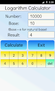 Logarithm Calculator Pro Screenshot