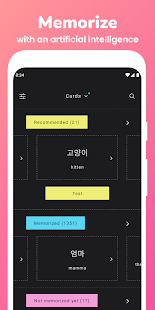Memorize: Learn Korean Words Screenshot