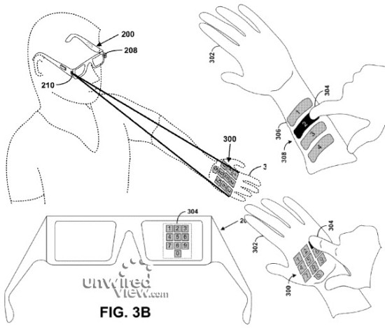 Google Glass virtualna projekcia
