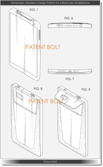 Samsung patent ohnuty smartfon