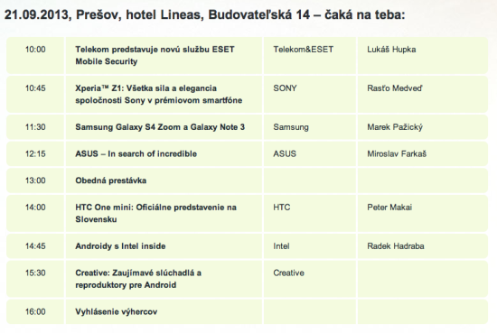 AndroidRoadshow-Presov-program-Lineas