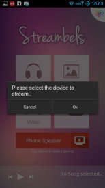 Streambels AirPlay/DLNA Player Android aplikacie 