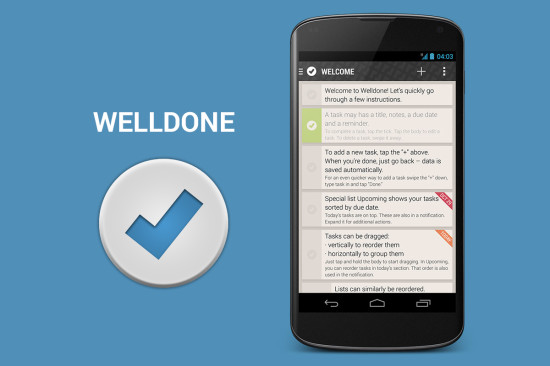 welldone Android aplikacie