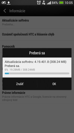 HTC One aktualizacia KitKat
