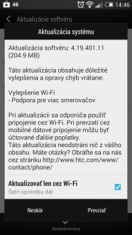 HTC One aktualizácia KitKat a