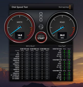 USB disk speed test