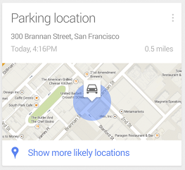 parking google now