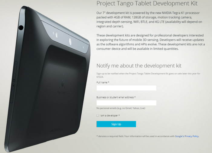 Projekt Tango tablet prihlásenie