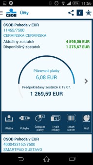 bankové aplikacie-CSOB SmartBanking-3
