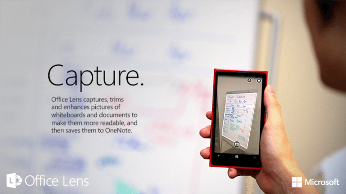 Office Lens bol predstavený už v roku 2014 pre operačný systém Windows Phone