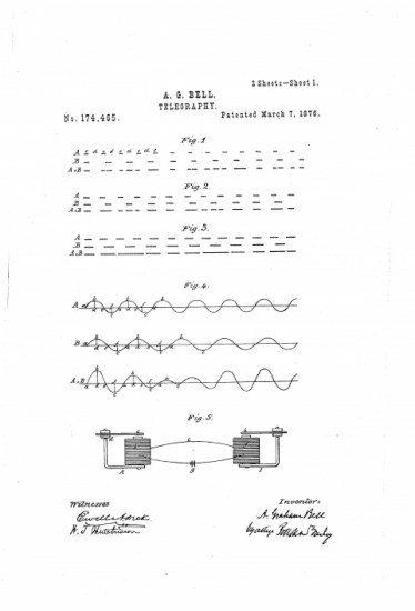 Takto vyzeral patent alexandra Grahama Bella.