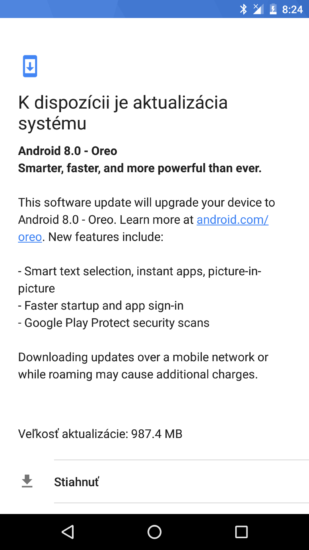 Android 8.0 Oreo OTA