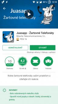 Juasapp v Obchode Google Play