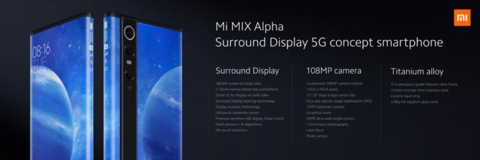Xiaomi Mi Mix Alpha parametre