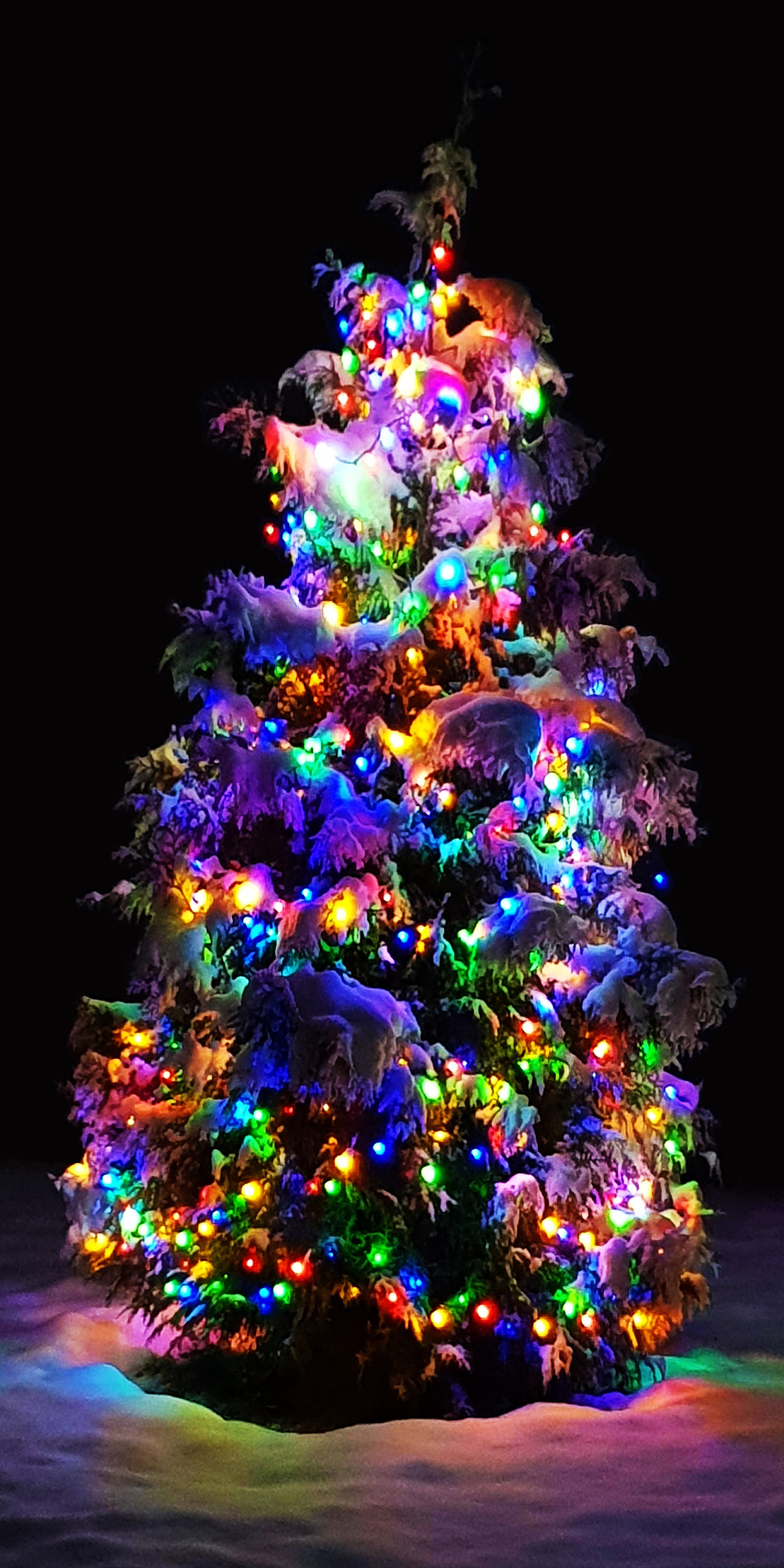 AMOLED pozadie Vianočný stromček