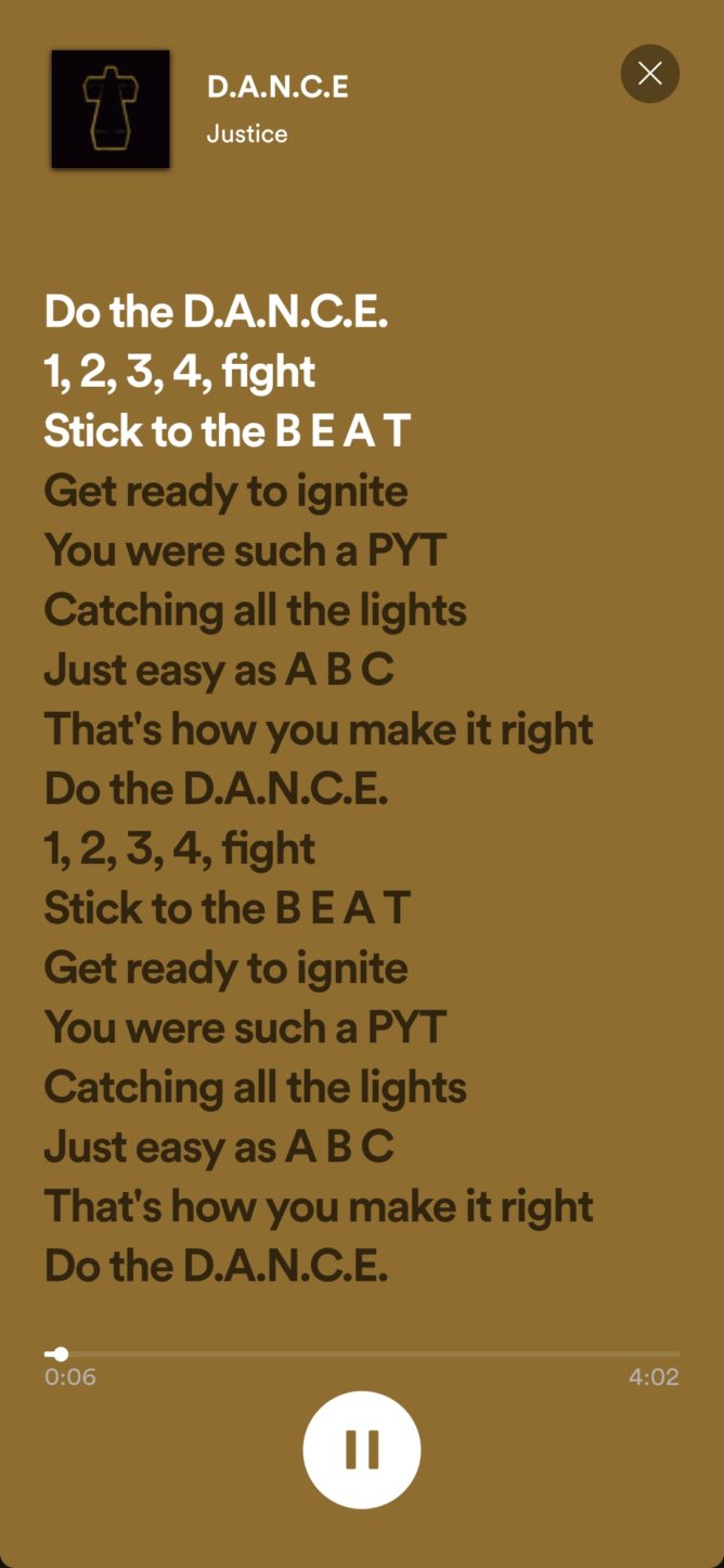 Spotify lyrics 1
