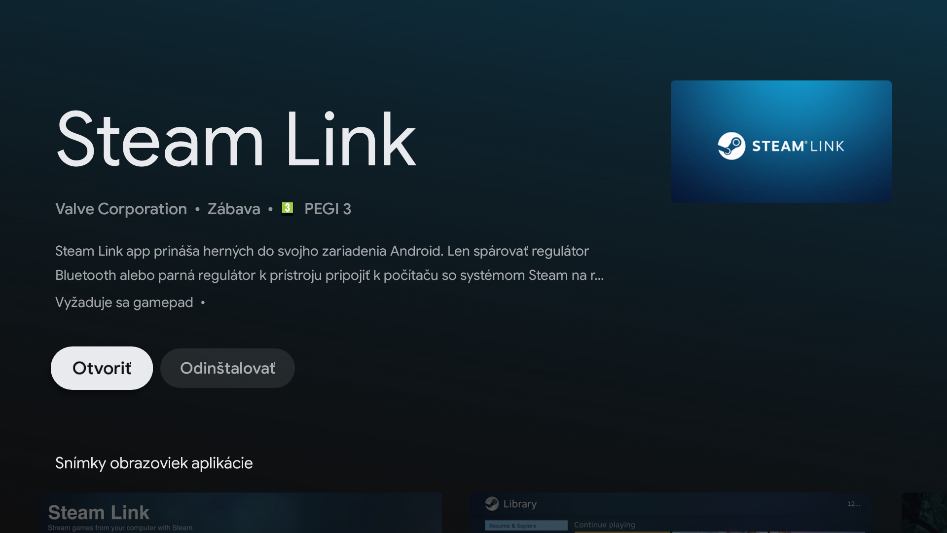 steam link android tv