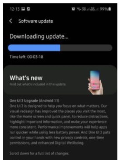 Samsung Galaxy S10 Lite Android 10 One UI 3.0