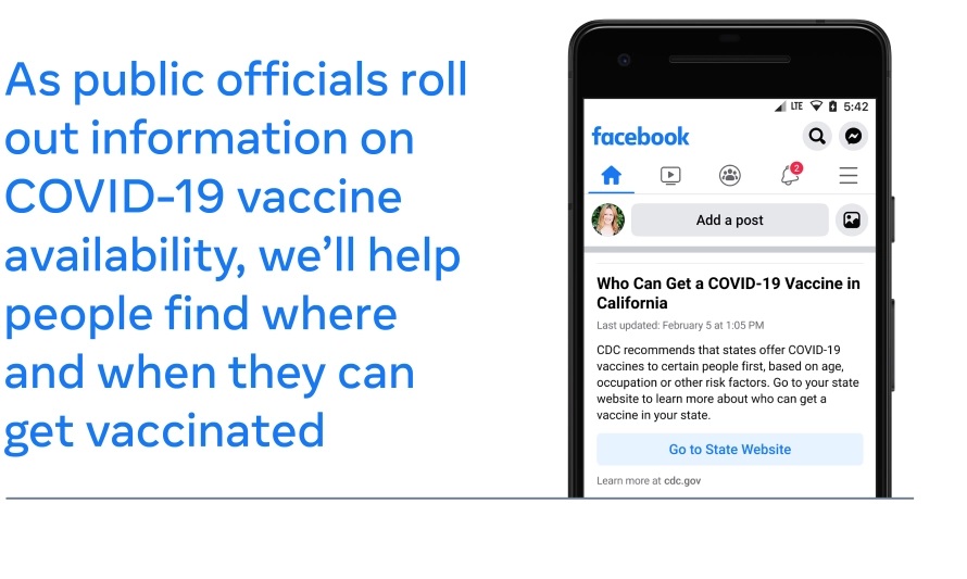 Facebook informácie o očkovaní