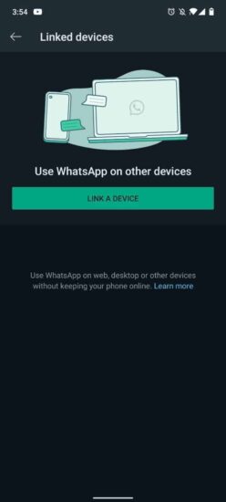 WhatsApp prepojené zariadenia