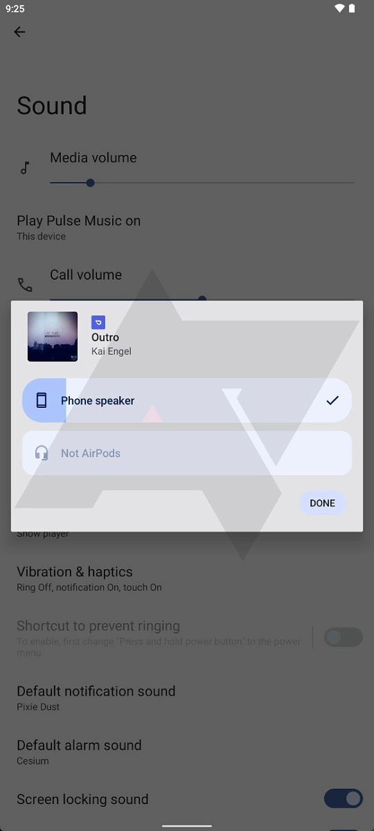 Nový výber zvukového výstupu Android 13 1