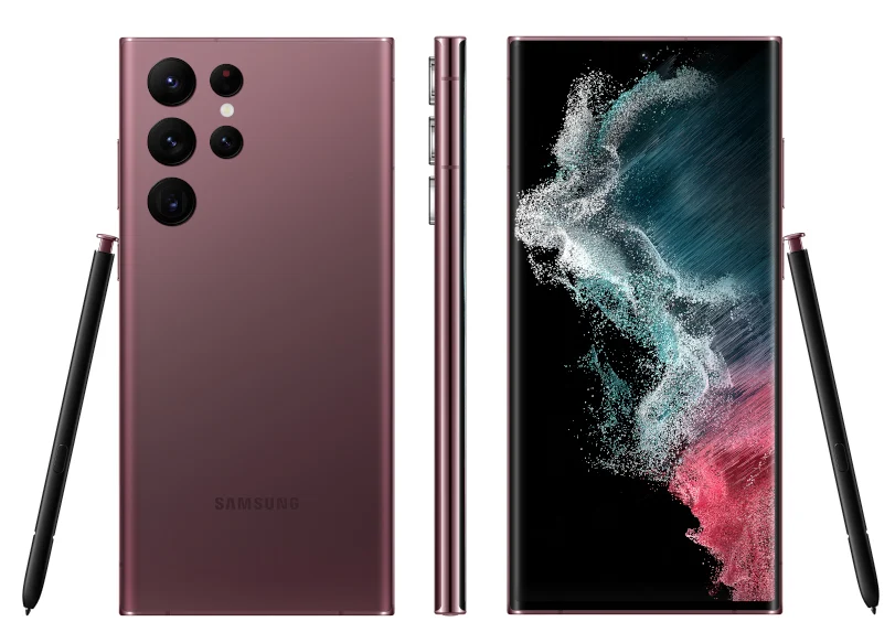 Samsung Galaxy S22 Ultra produktový render