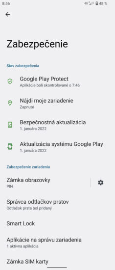 Sony Xperia 1 III - Android 12 na Slovensku - verzia bezpečnostnej záplaty