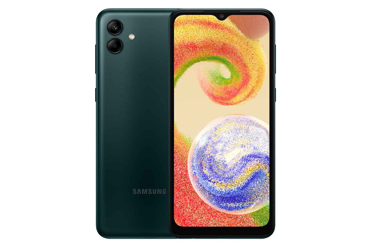 Samsung Galaxy A04 v zelenej farbe