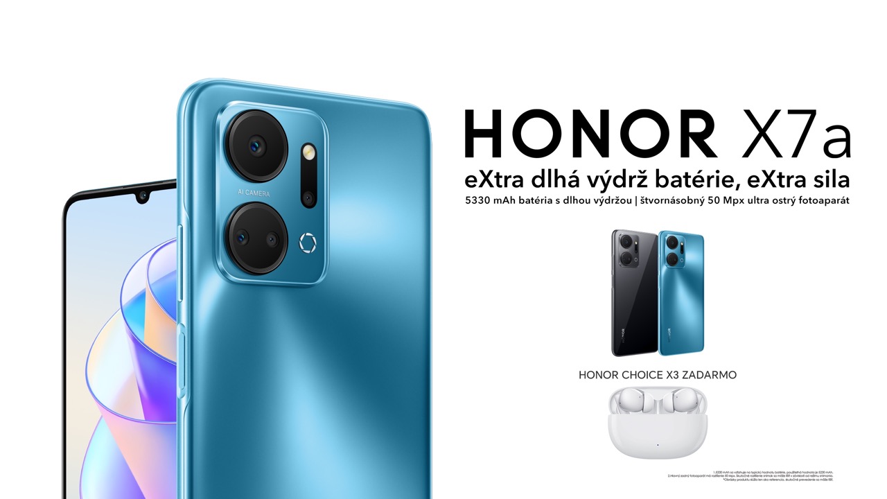 HONOR X7a je oficiálne v predaji na Slovensku aj so slúchadlami ako darček