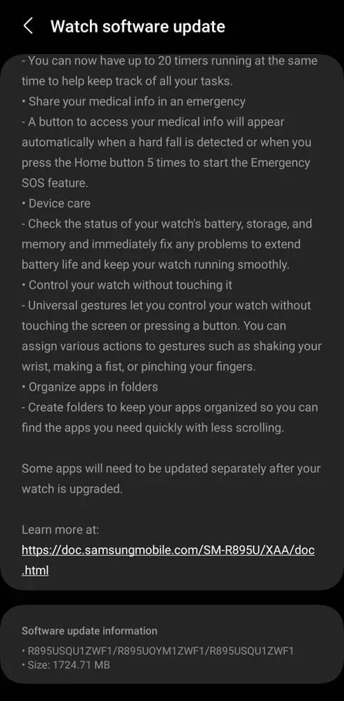 Samsung Galaxy Watch5 aktualizácia One UI 5 Watch Wear OS 4
